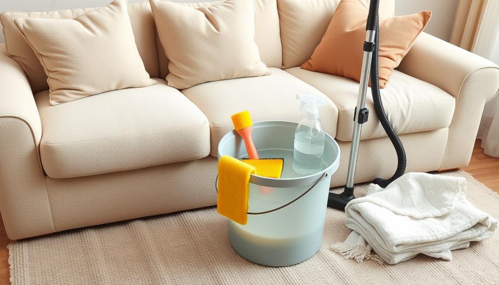 sofa cleaning step by step