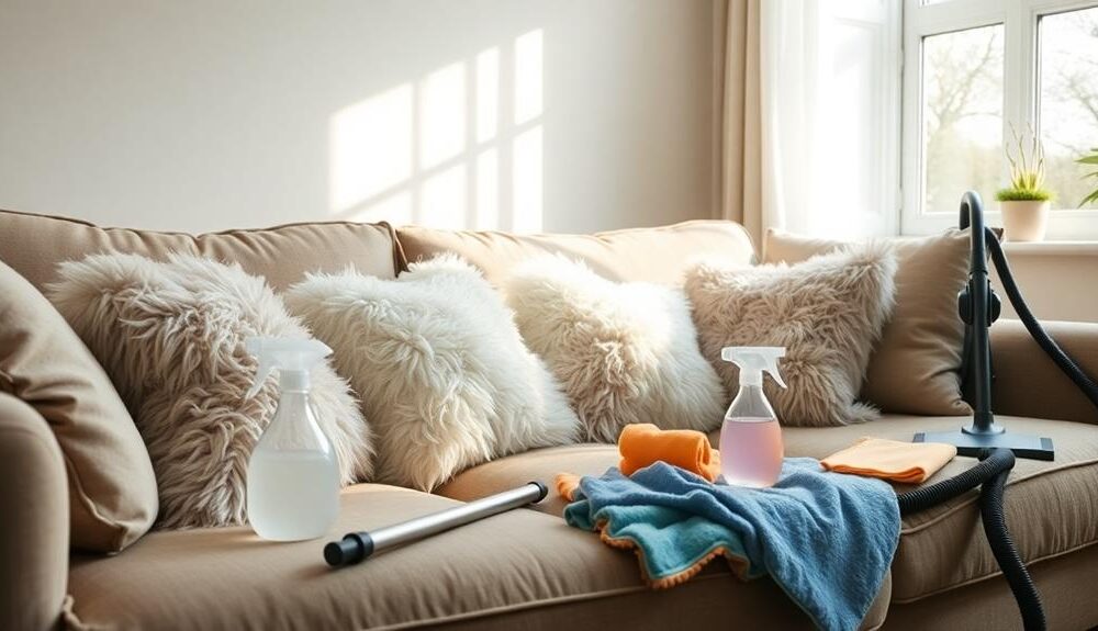 sofa pillow cleaning guide