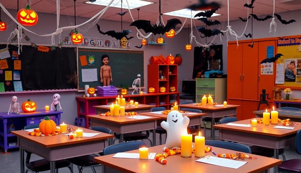 spooky classroom halloween makeover