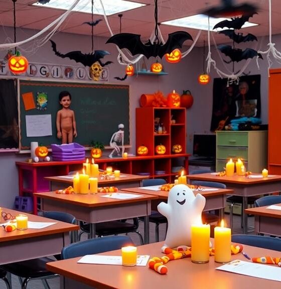 spooky classroom halloween makeover