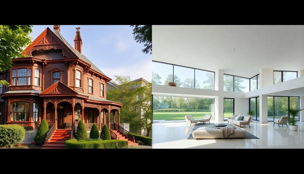 traditional versus contemporary living