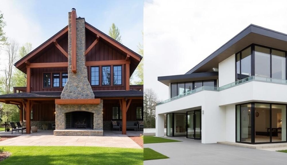 traditional versus modern architecture