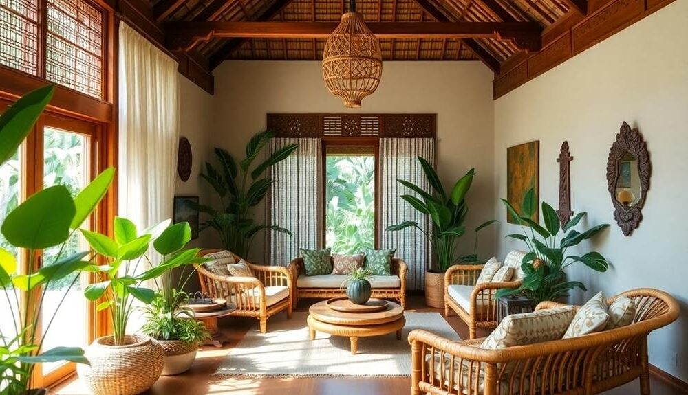 tropical vibes living room