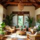 tropical vibes living room