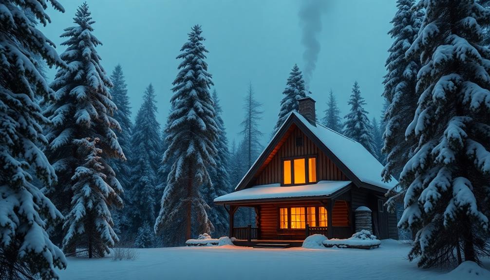 winter retreat in nature