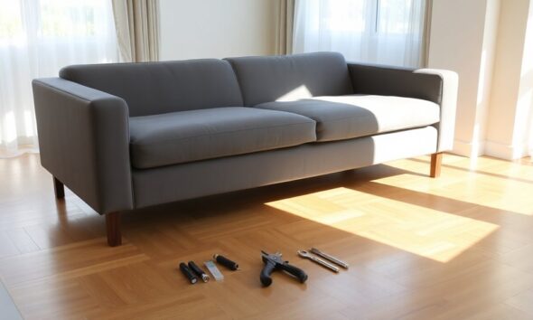 adding arms to sofa