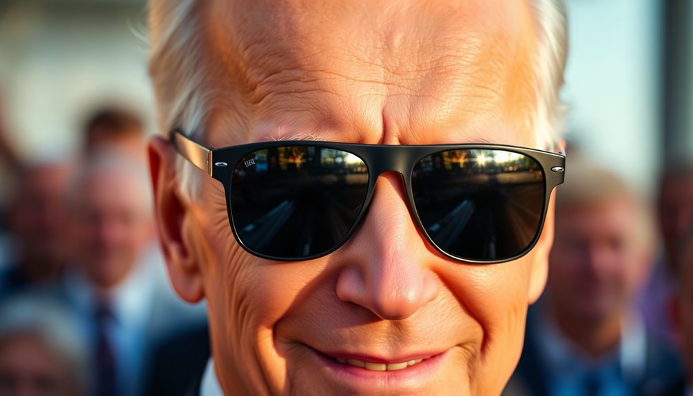 biden s sunglasses steal attention