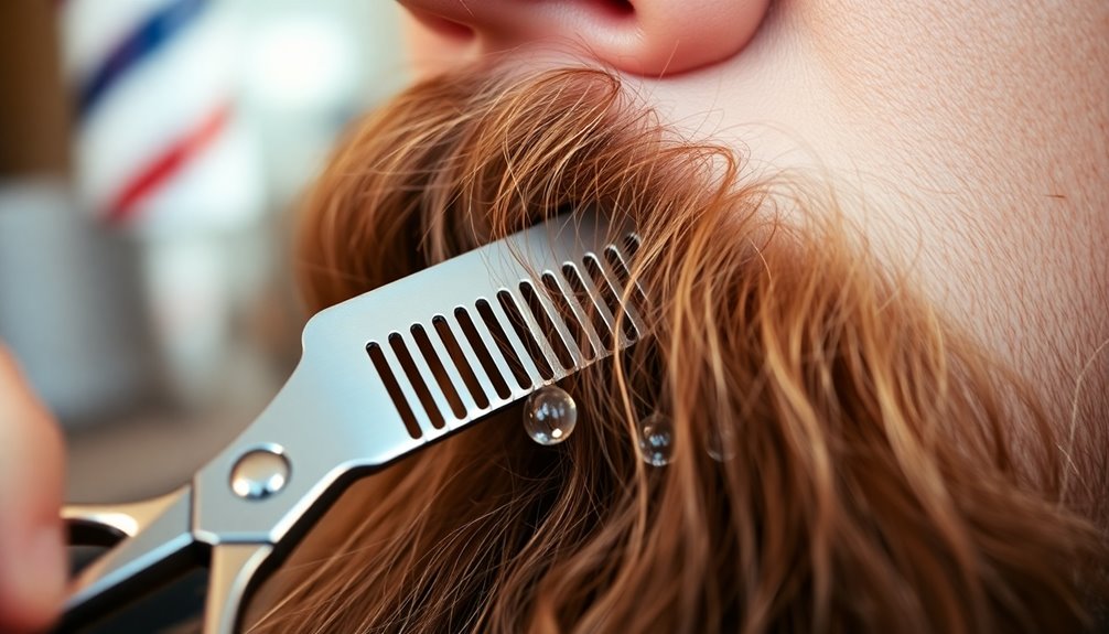 comb technique before trimming