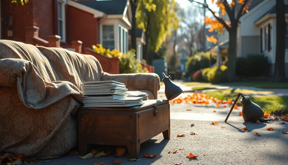 discarded items on street