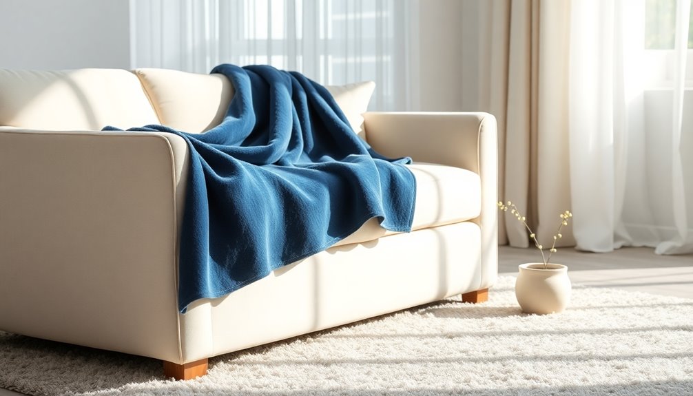 drape throw stylishly on sofa