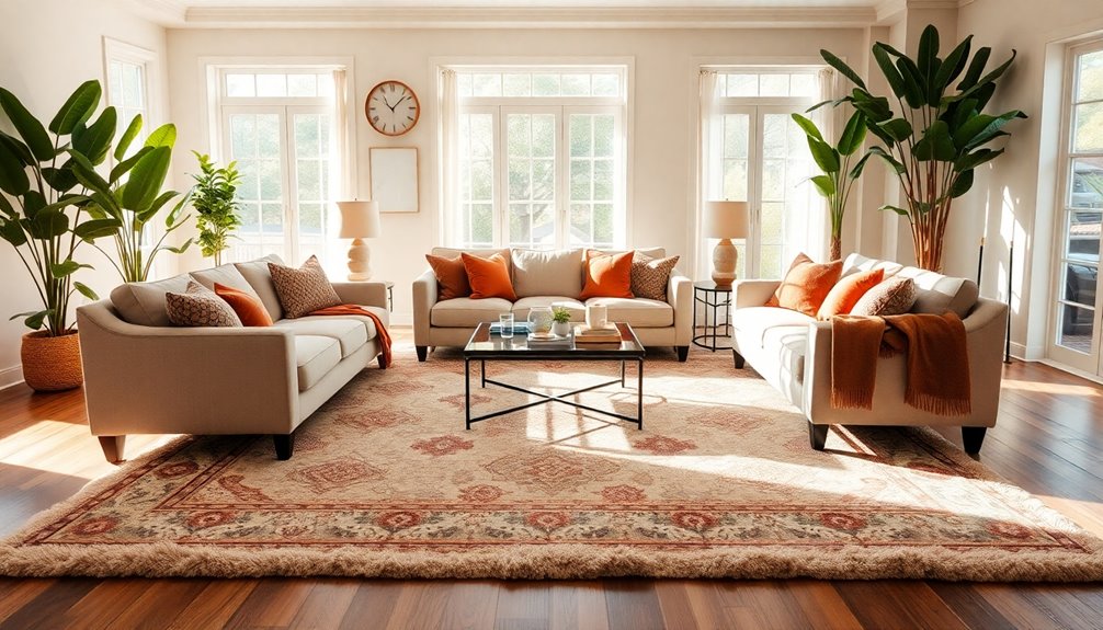 enhance space with rugs