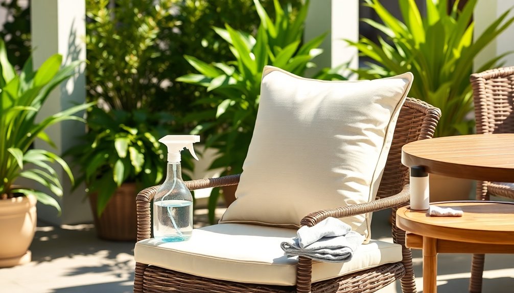 maintain outdoor furniture cleanliness