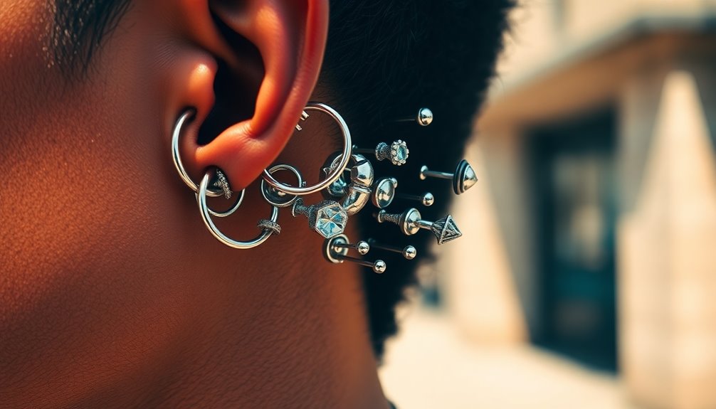 men s ear piercings trend