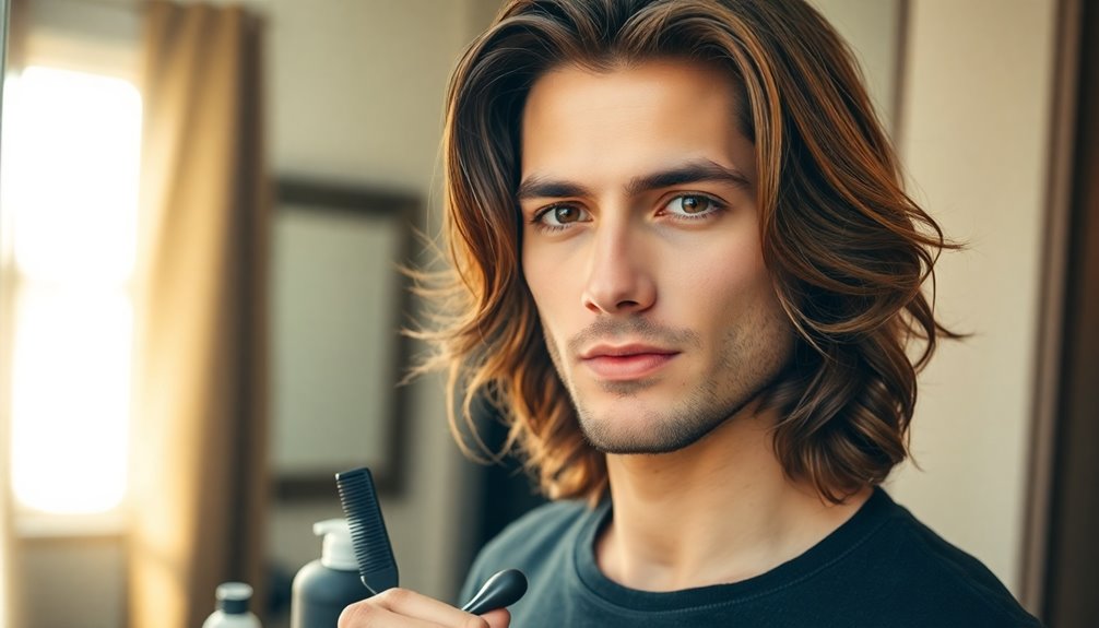 men s long hair styling tutorial