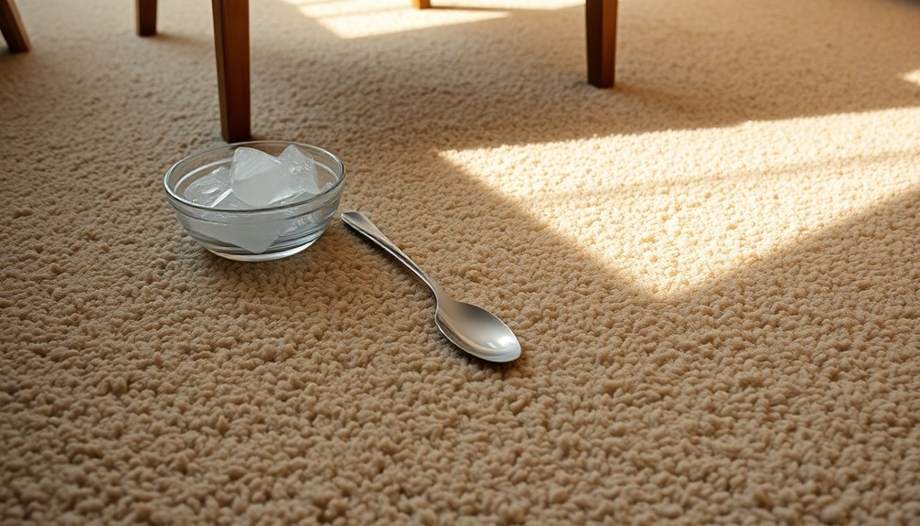 removing furniture dents carpet