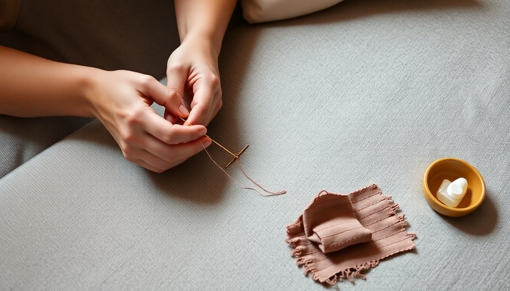 repairing fabric sofa scratches