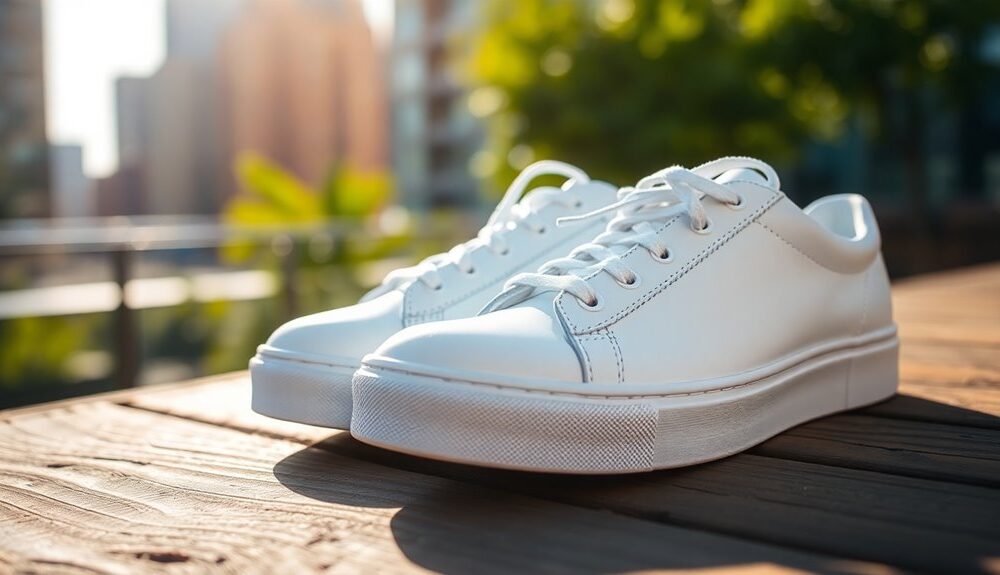 stylish and comfortable white sneakers