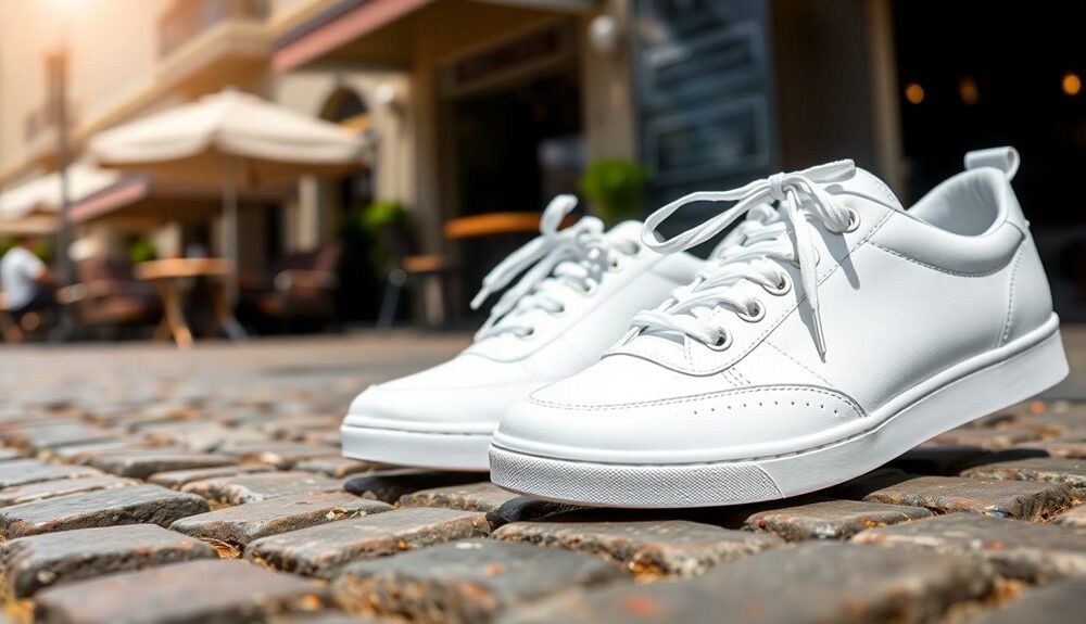 stylish and comfortable white sneakers