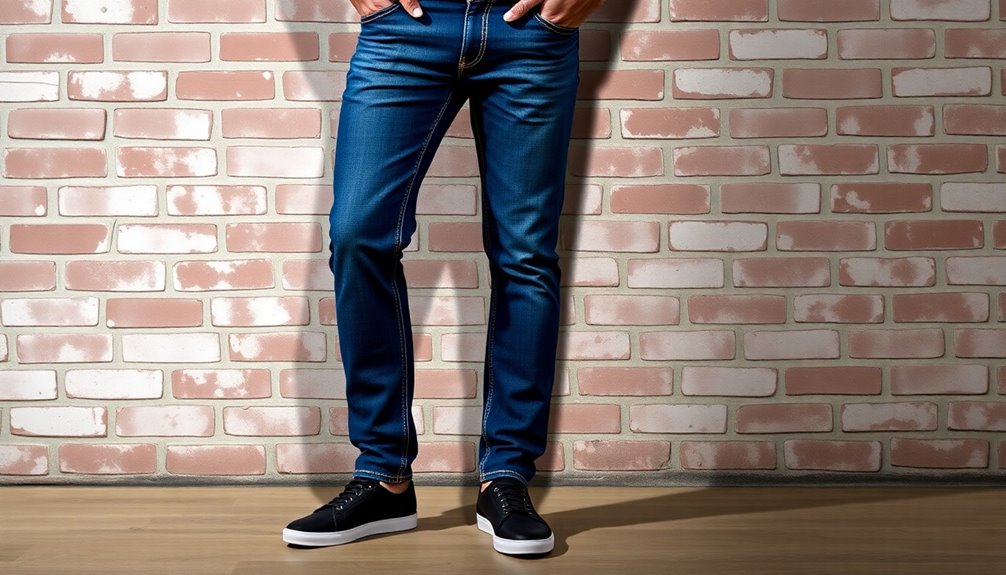 stylish tapered leg jeans