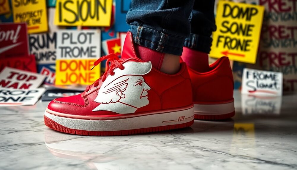 trump themed sneakers controversy arises