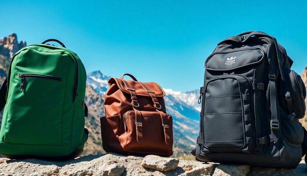 variety of travel backpacks