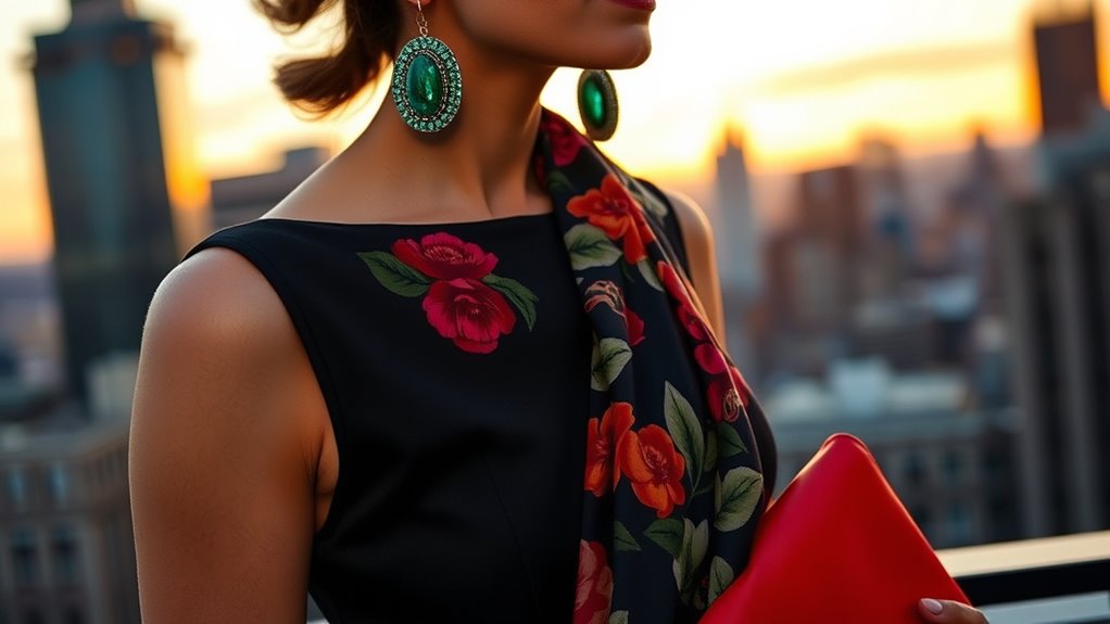 add colorful prints and accessories