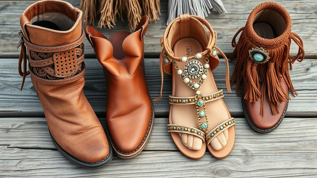 artisanal woven boho footwear