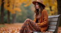 autumn boho cozy layers