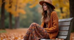 autumn boho cozy layers