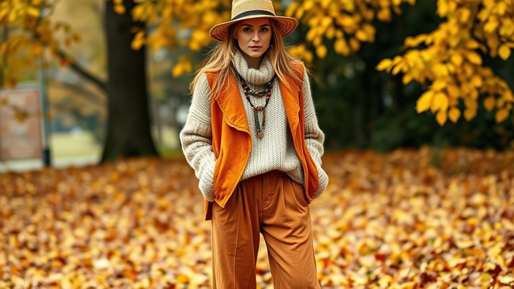 autumn layered boho style