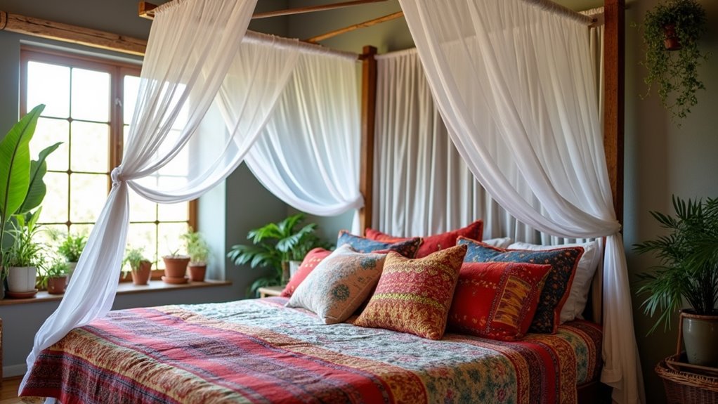 bohemian diy bed makeover