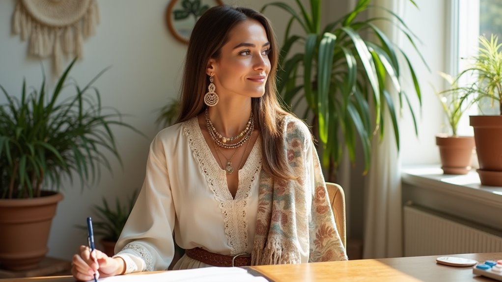 bohemian inspired professional attire