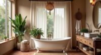 bohemian spa inspired bathroom