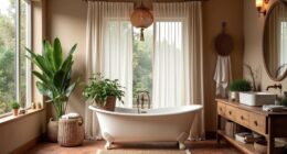 bohemian spa inspired bathroom