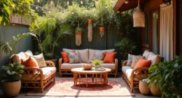 bohemian style outdoor living