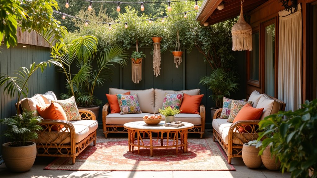 bohemian style outdoor living