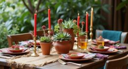 bohemian table styling ideas