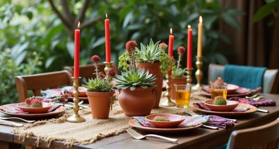 bohemian table styling ideas