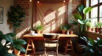 boho creative workspace design
