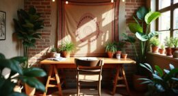 boho creative workspace design