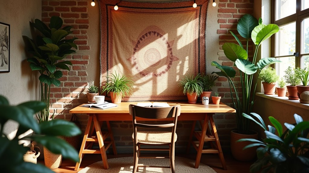 boho creative workspace design