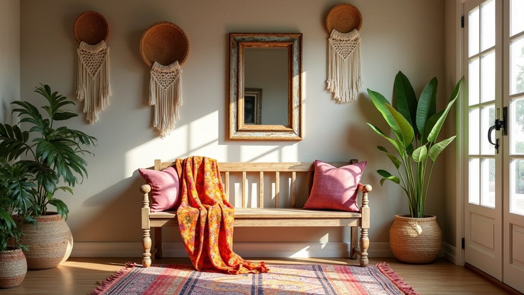 boho entryway decor