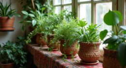 boho indoor plant decor