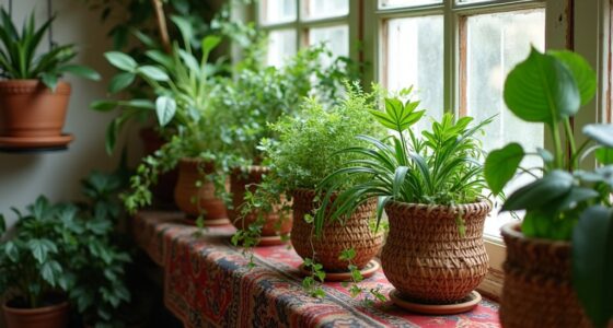 boho indoor plant decor