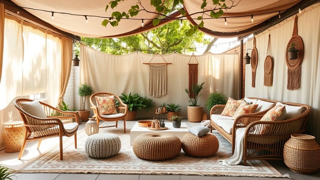 boho outdoor cozy ambiance