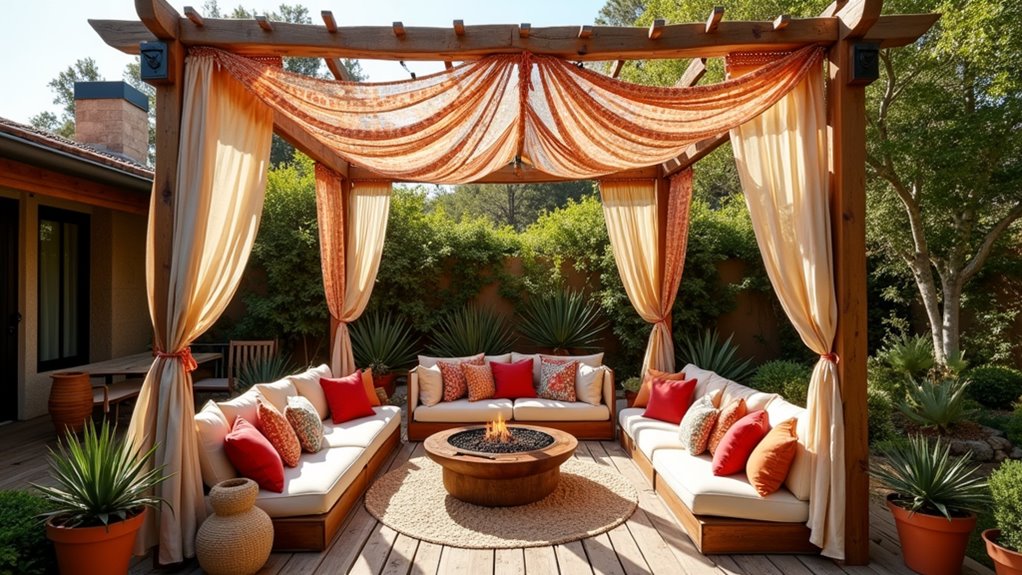 boho outdoor lounge design