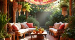boho outdoor patio decor