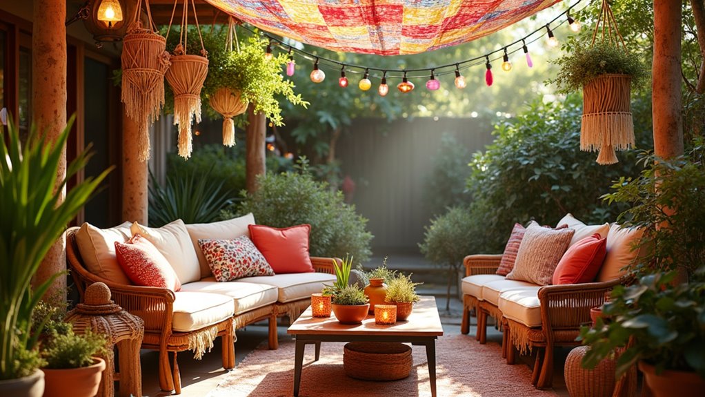 boho outdoor patio decor