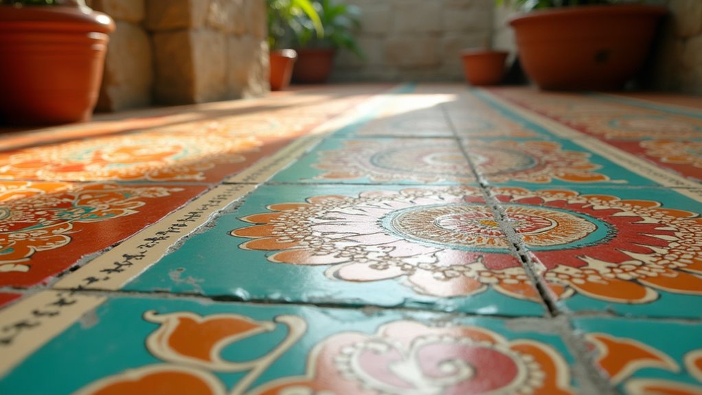 boho painted tile designs