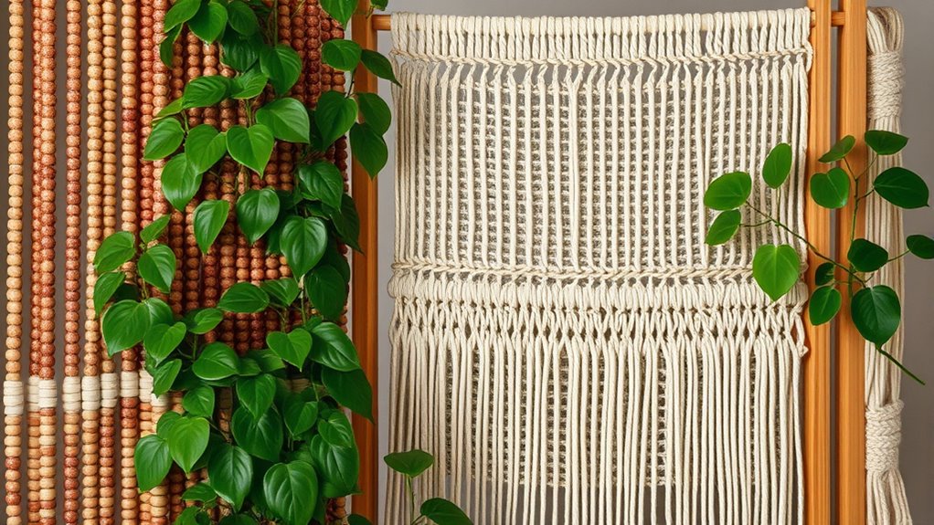 boho plants textures decor